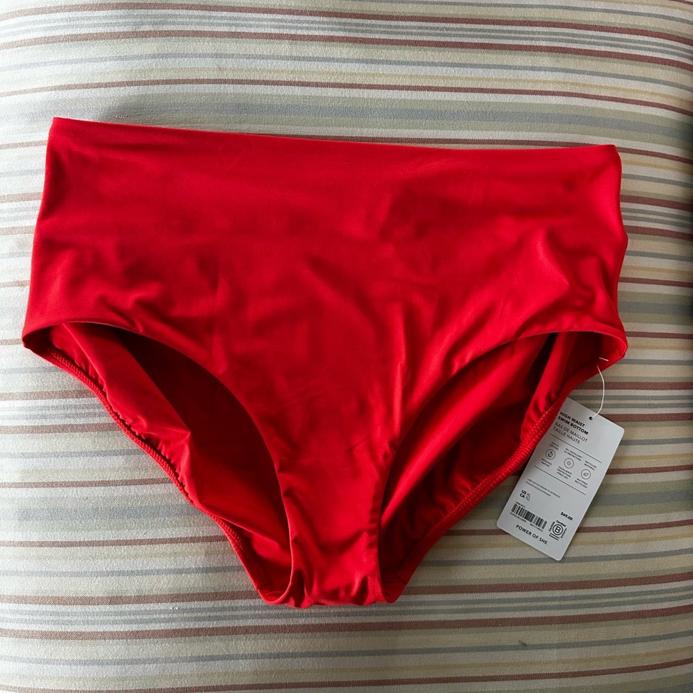 Athleta High Waist swim bottoms XL, Poppy